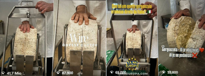 Il “Taglio del gorgonzola” è virale: 42 milioni di visualizzazioni