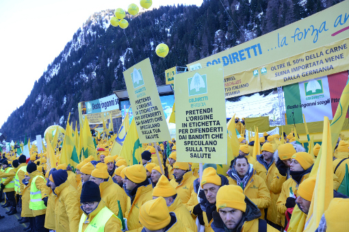Coldiretti, torna la protesta al Brennero